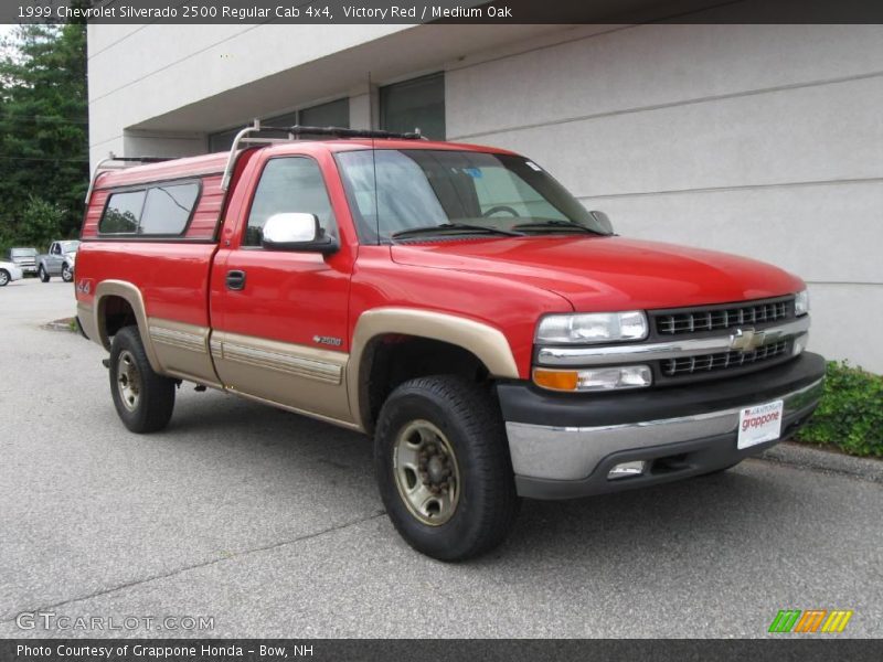 Victory Red / Medium Oak 1999 Chevrolet Silverado 2500 Regular Cab 4x4