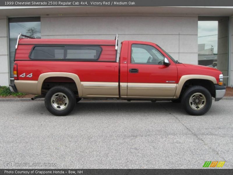 Victory Red / Medium Oak 1999 Chevrolet Silverado 2500 Regular Cab 4x4