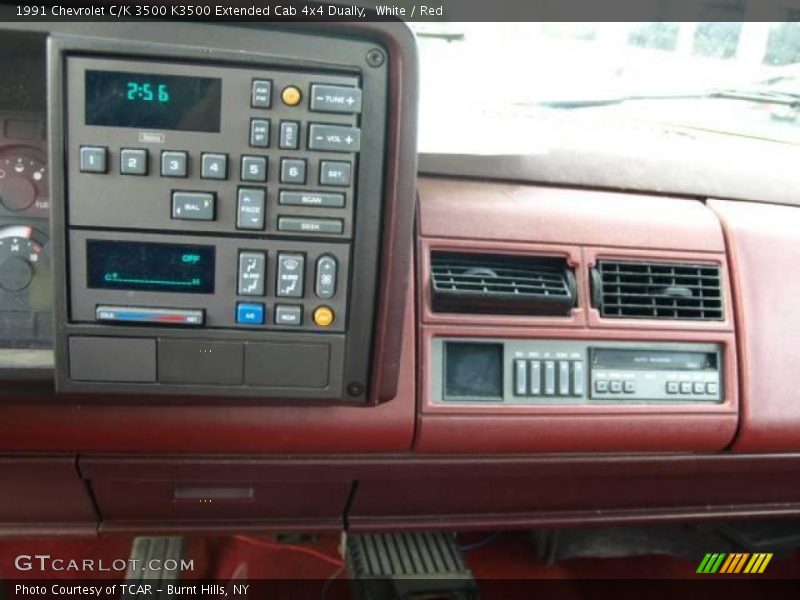 White / Red 1991 Chevrolet C/K 3500 K3500 Extended Cab 4x4 Dually