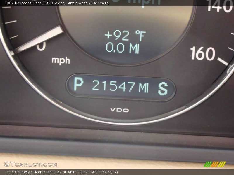 Arctic White / Cashmere 2007 Mercedes-Benz E 350 Sedan