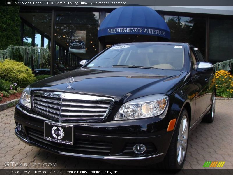 Black / Savanna/Cashmere 2008 Mercedes-Benz C 300 4Matic Luxury