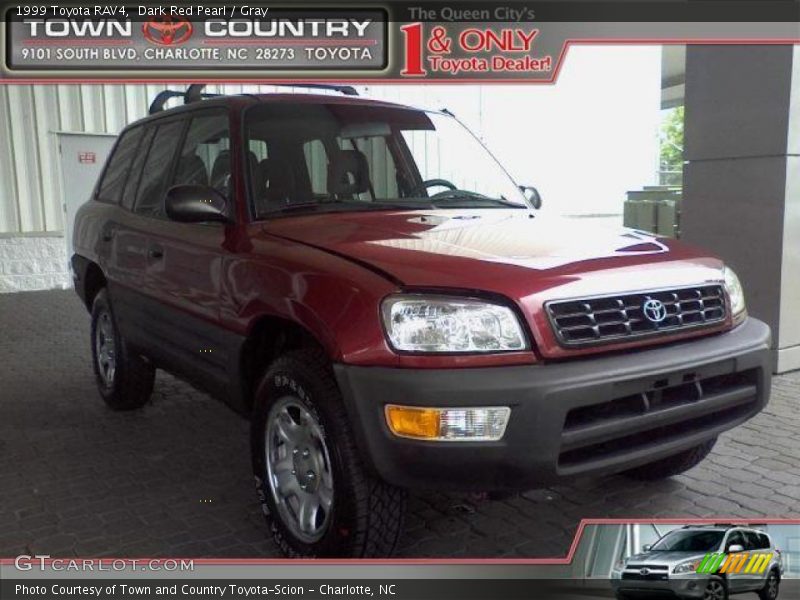 Dark Red Pearl / Gray 1999 Toyota RAV4