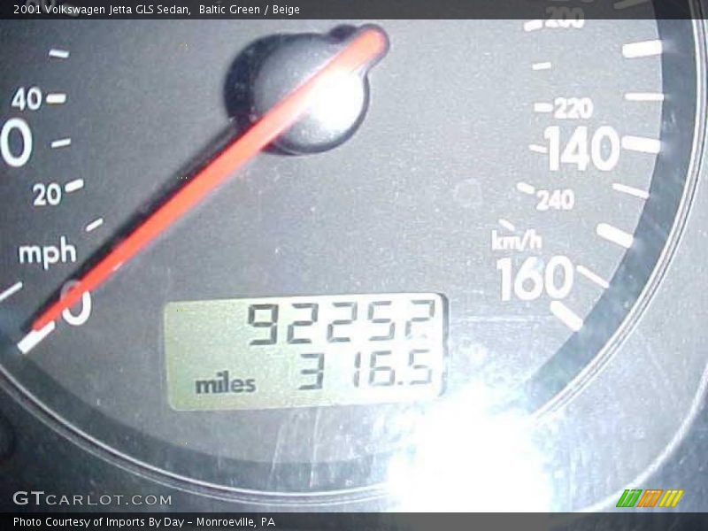 Baltic Green / Beige 2001 Volkswagen Jetta GLS Sedan