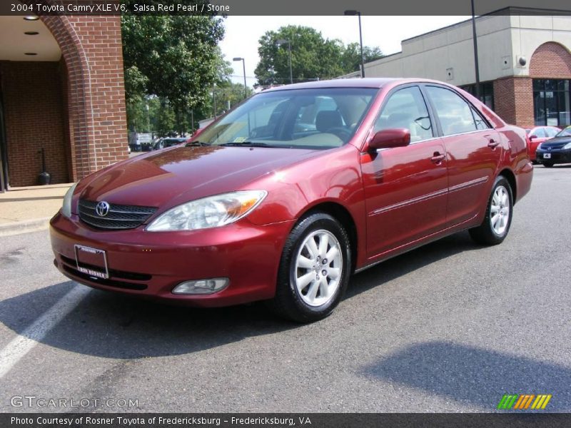 Salsa Red Pearl / Stone 2004 Toyota Camry XLE V6