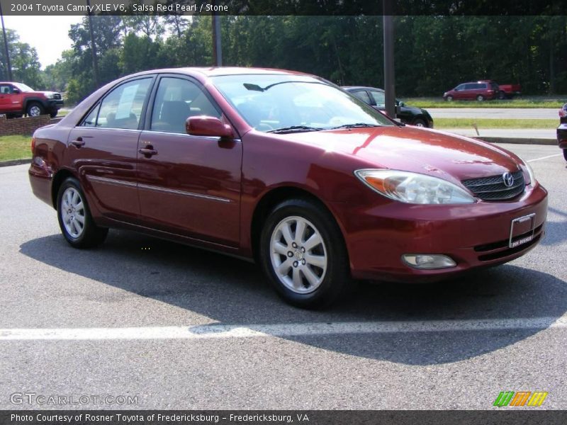 Salsa Red Pearl / Stone 2004 Toyota Camry XLE V6