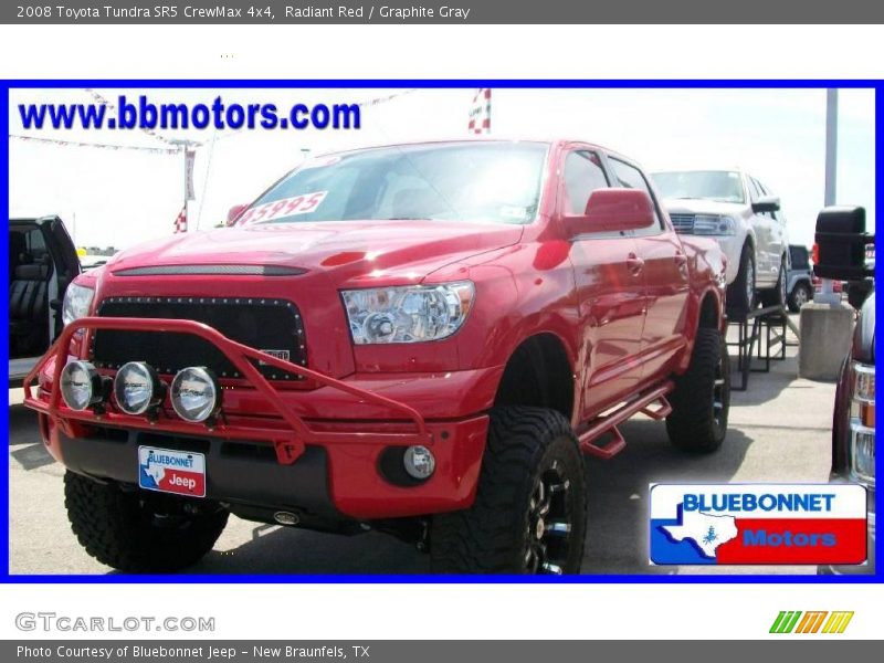Radiant Red / Graphite Gray 2008 Toyota Tundra SR5 CrewMax 4x4