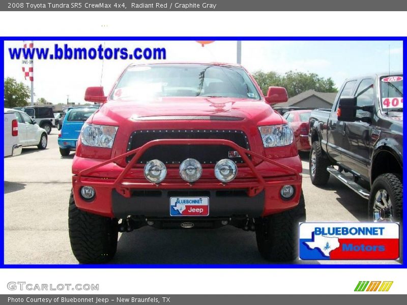 Radiant Red / Graphite Gray 2008 Toyota Tundra SR5 CrewMax 4x4