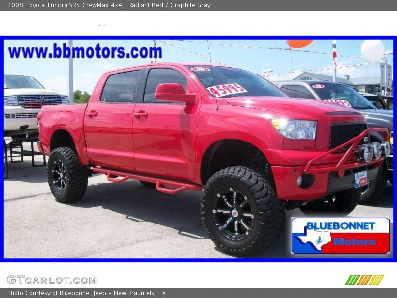 Radiant Red / Graphite Gray 2008 Toyota Tundra SR5 CrewMax 4x4