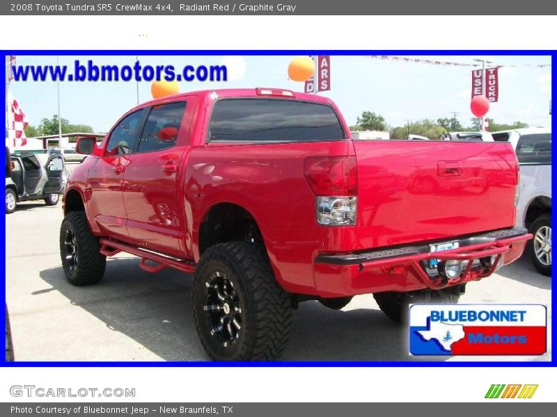 Radiant Red / Graphite Gray 2008 Toyota Tundra SR5 CrewMax 4x4