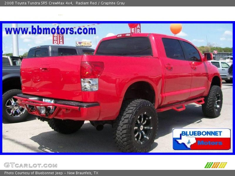 Radiant Red / Graphite Gray 2008 Toyota Tundra SR5 CrewMax 4x4