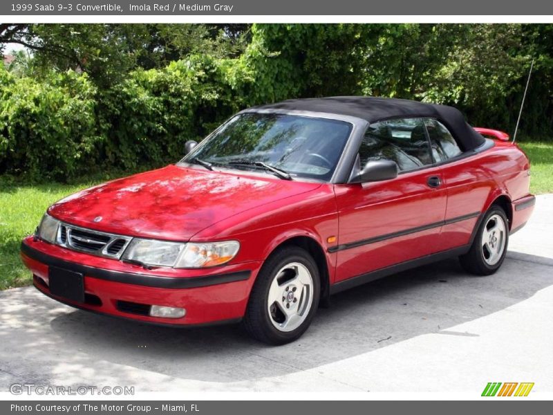 Imola Red / Medium Gray 1999 Saab 9-3 Convertible