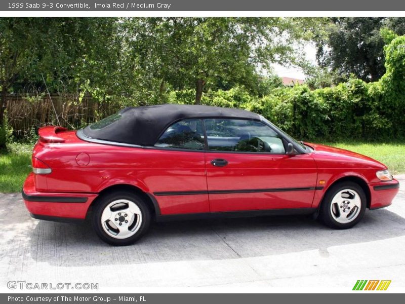 Imola Red / Medium Gray 1999 Saab 9-3 Convertible