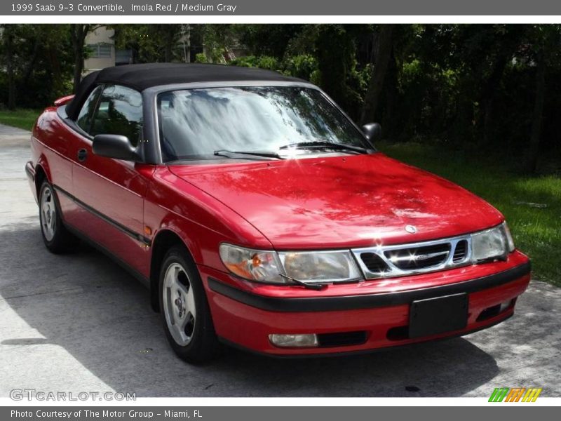 Imola Red / Medium Gray 1999 Saab 9-3 Convertible