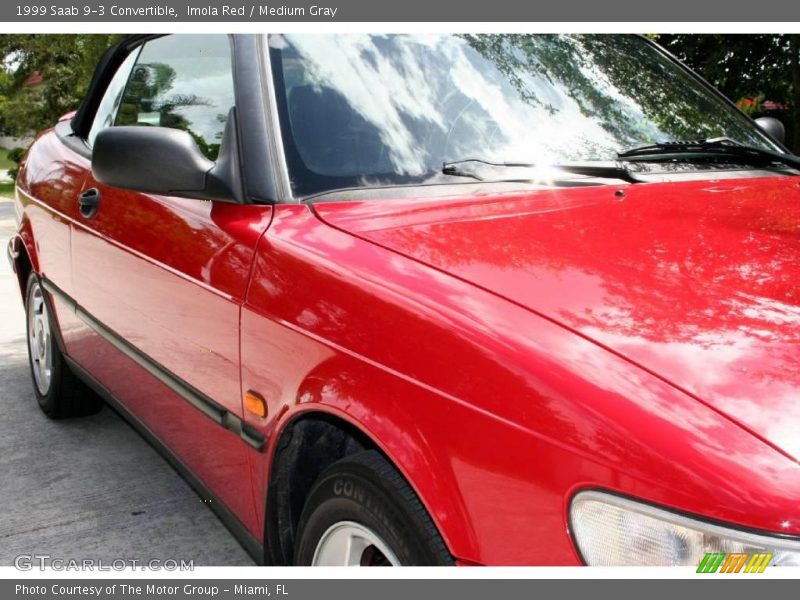 Imola Red / Medium Gray 1999 Saab 9-3 Convertible