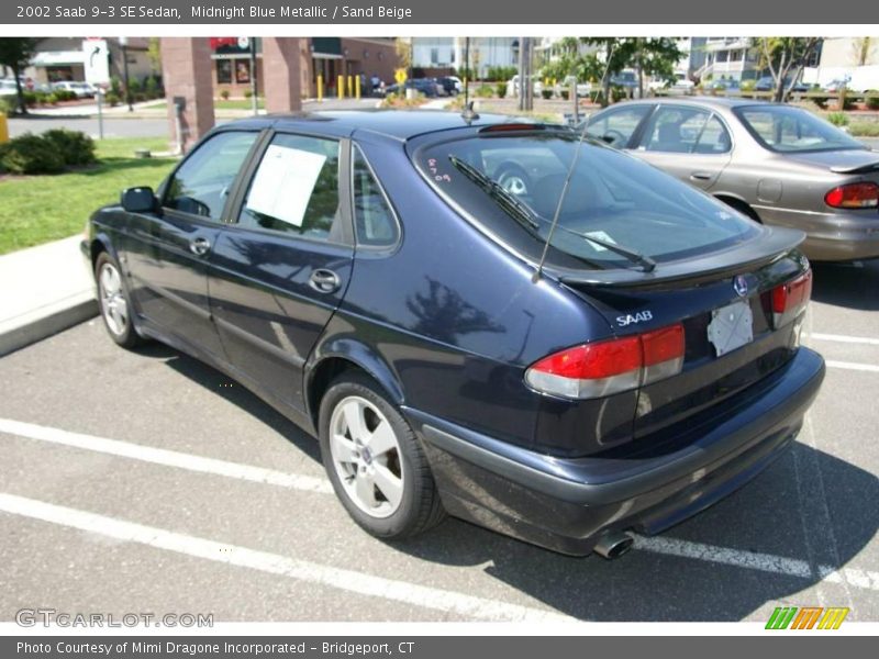 Midnight Blue Metallic / Sand Beige 2002 Saab 9-3 SE Sedan
