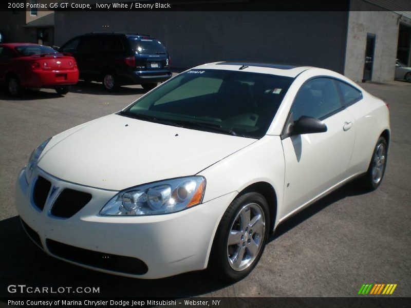 Ivory White / Ebony Black 2008 Pontiac G6 GT Coupe