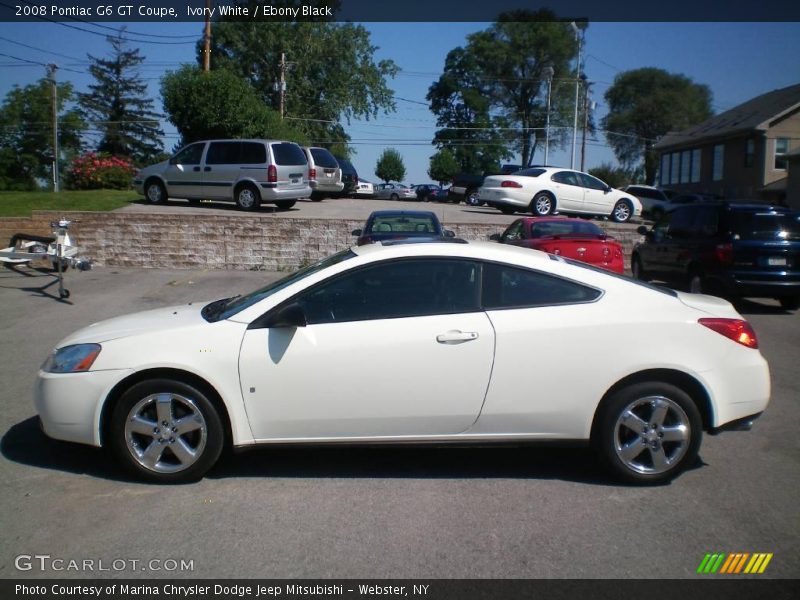 Ivory White / Ebony Black 2008 Pontiac G6 GT Coupe