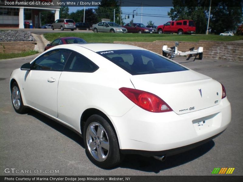Ivory White / Ebony Black 2008 Pontiac G6 GT Coupe