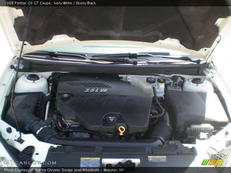 Ivory White / Ebony Black 2008 Pontiac G6 GT Coupe