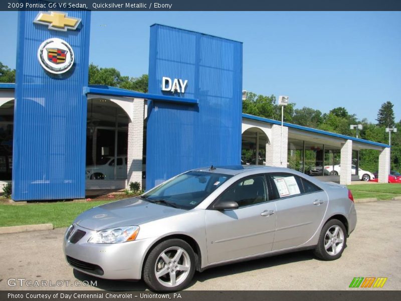 Quicksilver Metallic / Ebony 2009 Pontiac G6 V6 Sedan