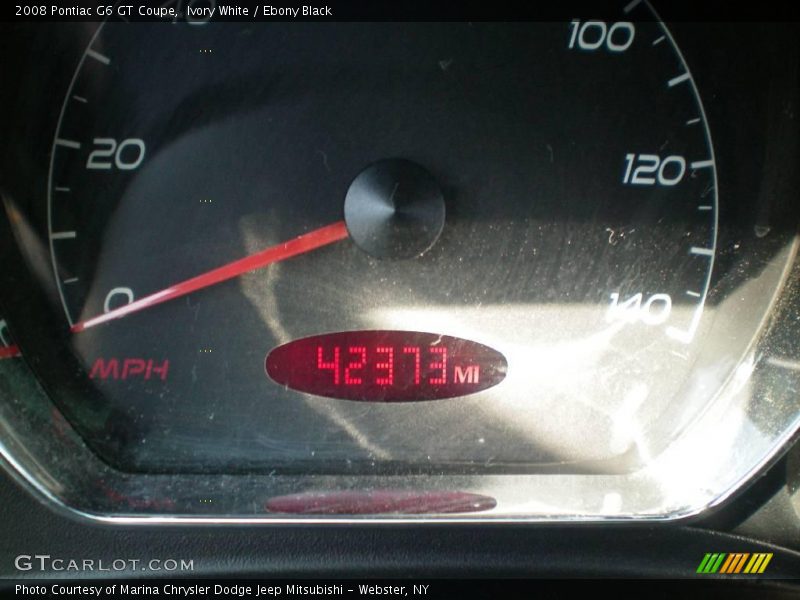 Ivory White / Ebony Black 2008 Pontiac G6 GT Coupe
