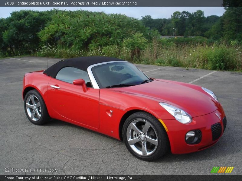 Aggressive Red / Ebony/Red Stitching 2009 Pontiac Solstice GXP Roadster