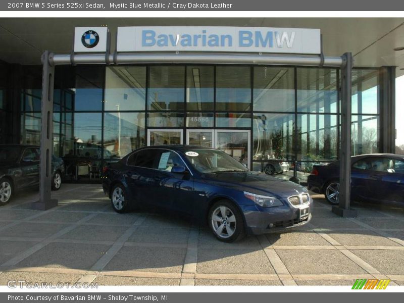 Mystic Blue Metallic / Gray Dakota Leather 2007 BMW 5 Series 525xi Sedan