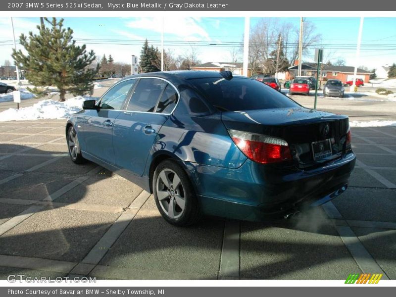 Mystic Blue Metallic / Gray Dakota Leather 2007 BMW 5 Series 525xi Sedan