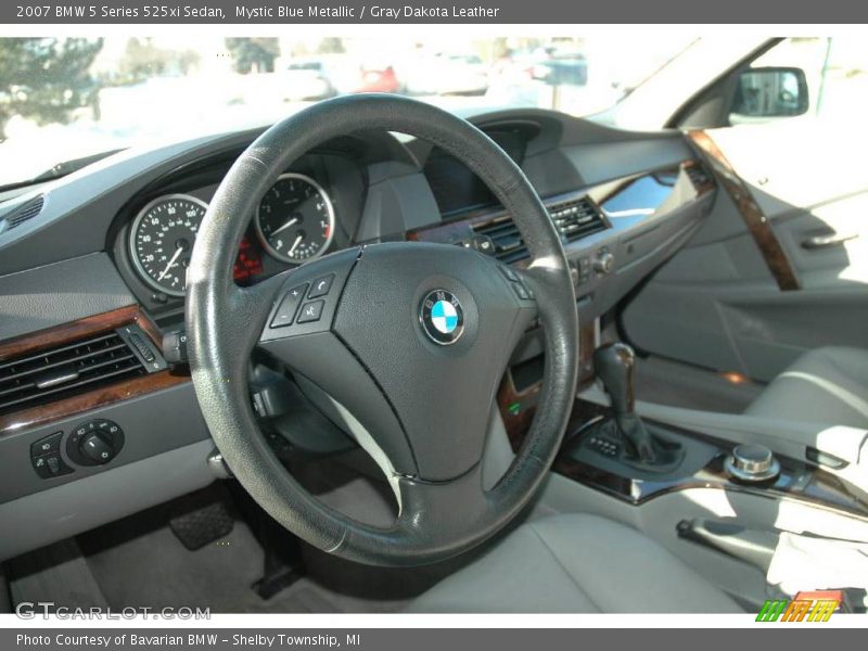 Mystic Blue Metallic / Gray Dakota Leather 2007 BMW 5 Series 525xi Sedan