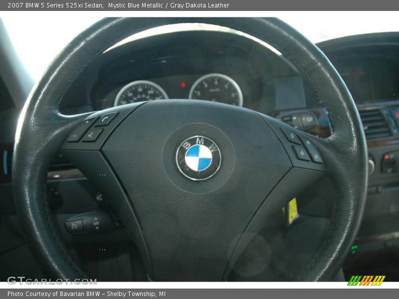 Mystic Blue Metallic / Gray Dakota Leather 2007 BMW 5 Series 525xi Sedan