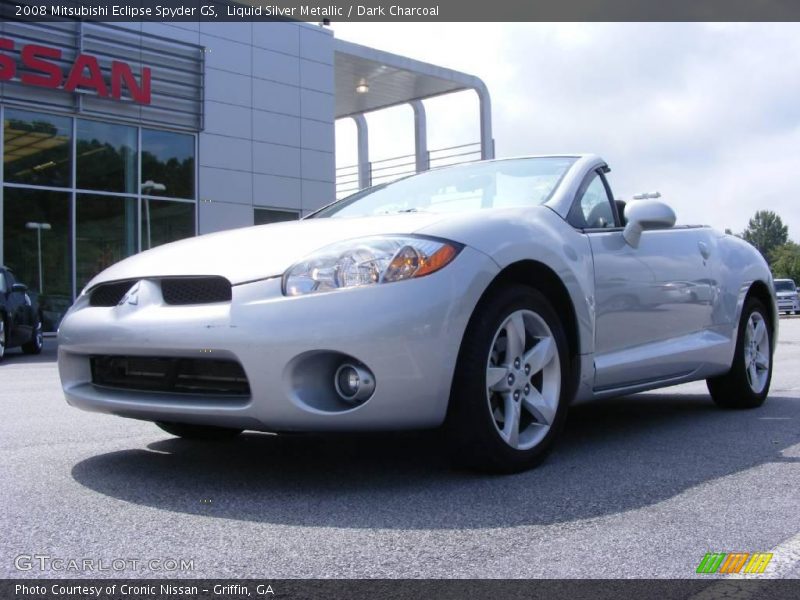 Liquid Silver Metallic / Dark Charcoal 2008 Mitsubishi Eclipse Spyder GS