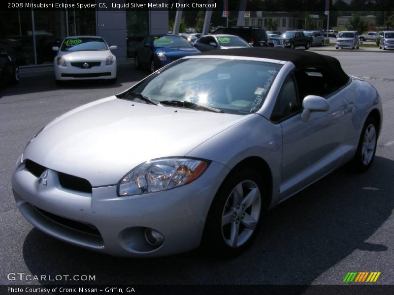Liquid Silver Metallic / Dark Charcoal 2008 Mitsubishi Eclipse Spyder GS