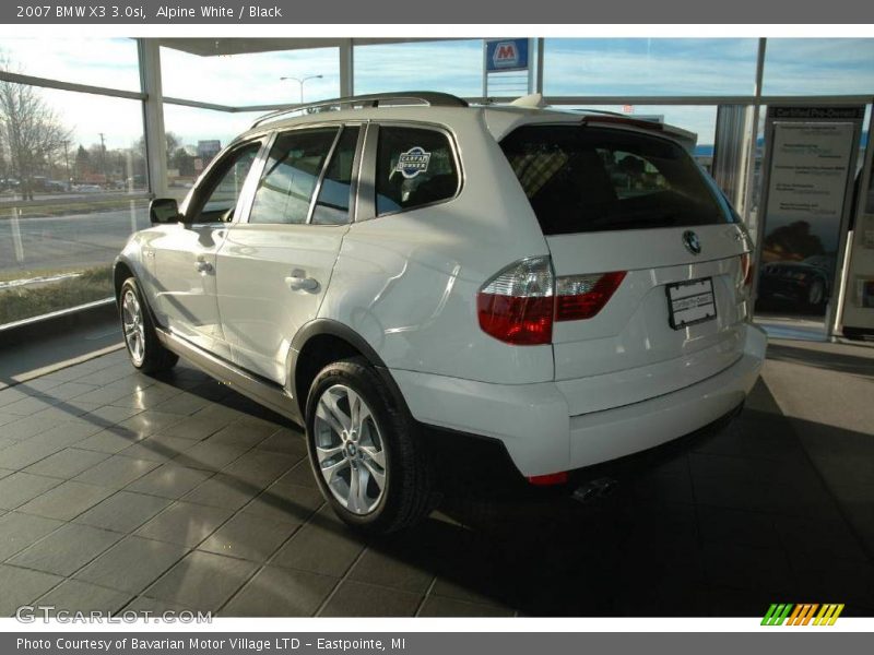 Alpine White / Black 2007 BMW X3 3.0si