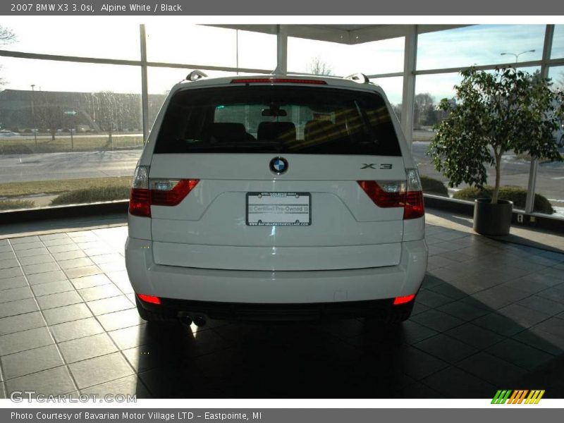 Alpine White / Black 2007 BMW X3 3.0si