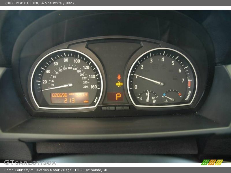 Alpine White / Black 2007 BMW X3 3.0si