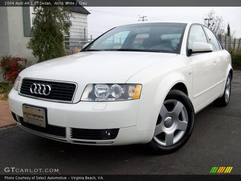 Arctic White / Grey 2004 Audi A4 1.8T Sedan