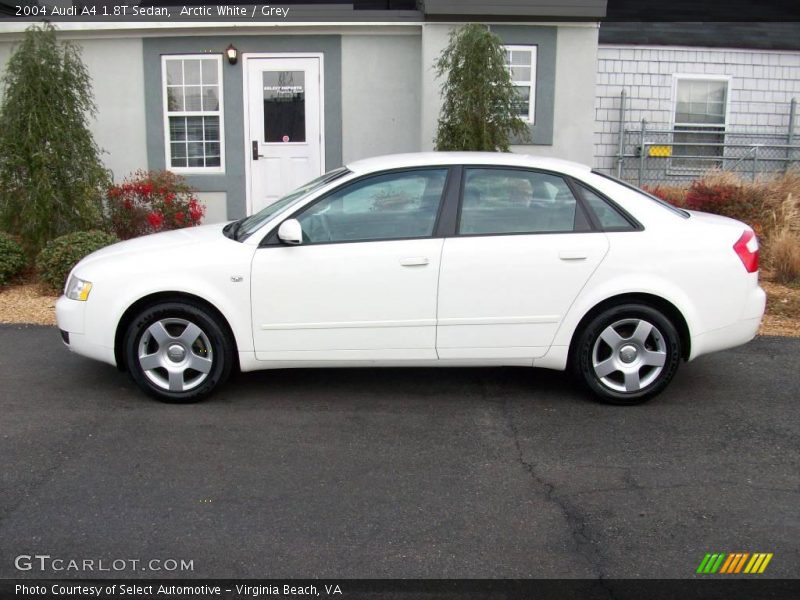 Arctic White / Grey 2004 Audi A4 1.8T Sedan