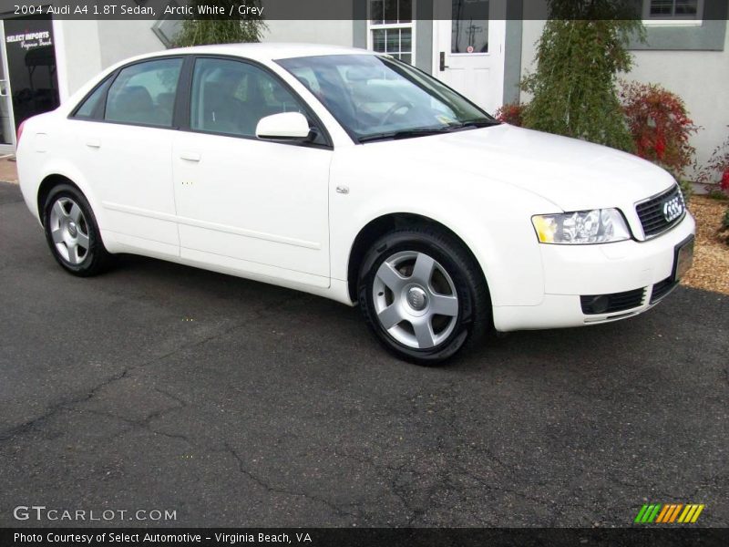 Arctic White / Grey 2004 Audi A4 1.8T Sedan