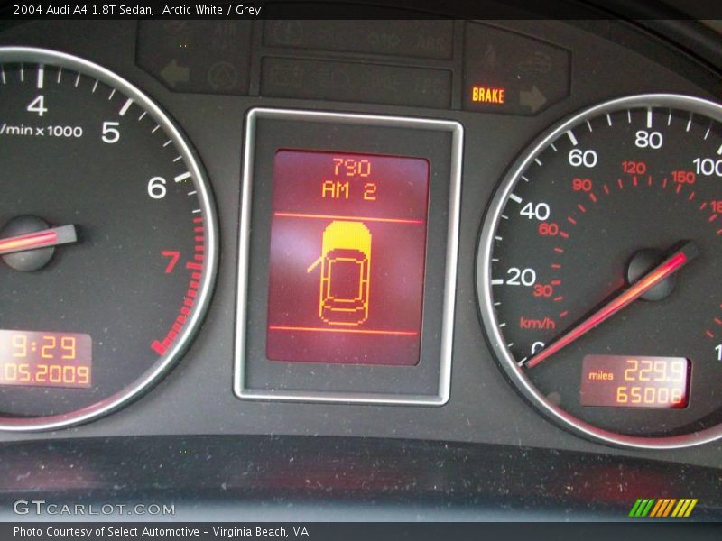 Arctic White / Grey 2004 Audi A4 1.8T Sedan