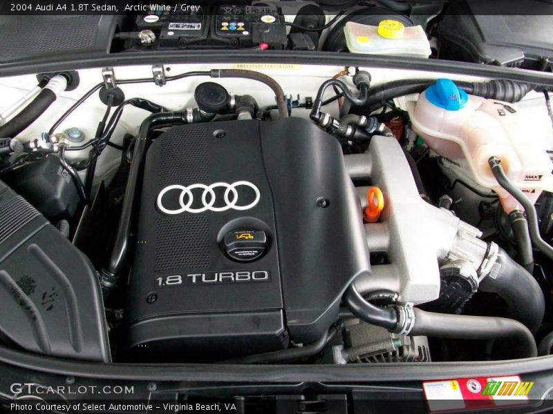 Arctic White / Grey 2004 Audi A4 1.8T Sedan