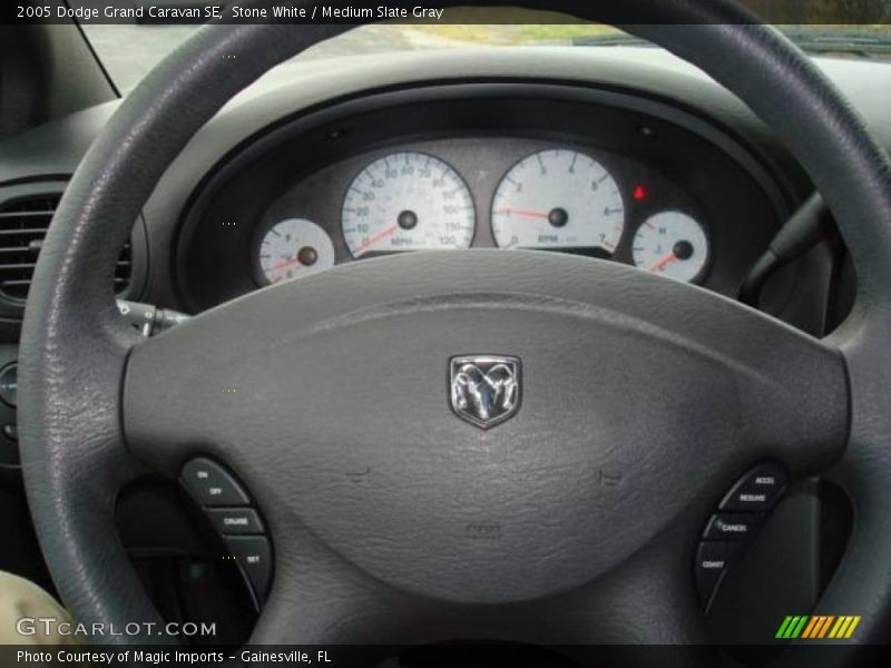 Stone White / Medium Slate Gray 2005 Dodge Grand Caravan SE