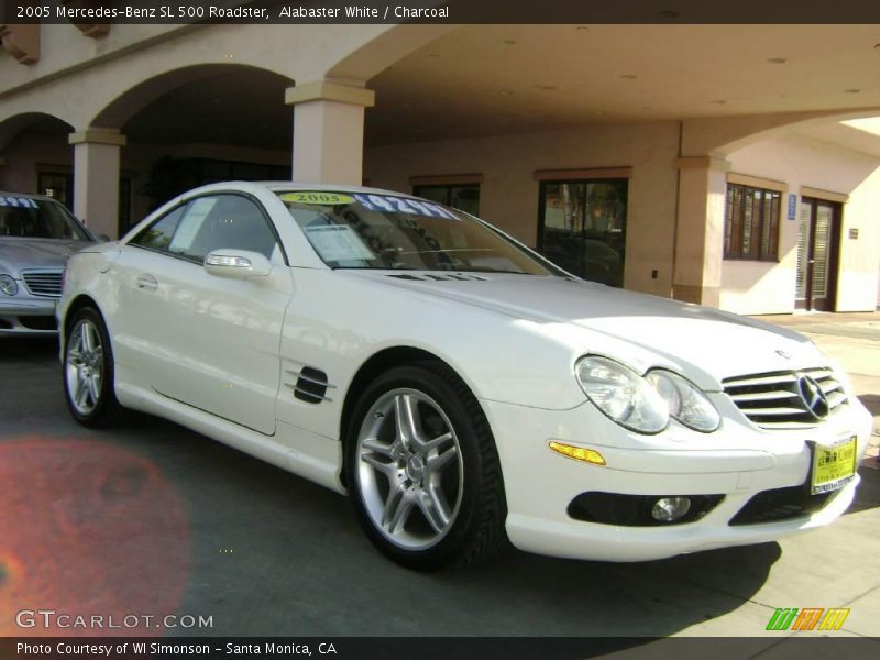 Alabaster White / Charcoal 2005 Mercedes-Benz SL 500 Roadster