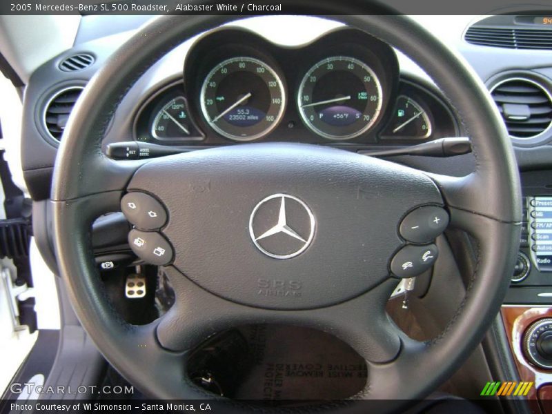 Alabaster White / Charcoal 2005 Mercedes-Benz SL 500 Roadster