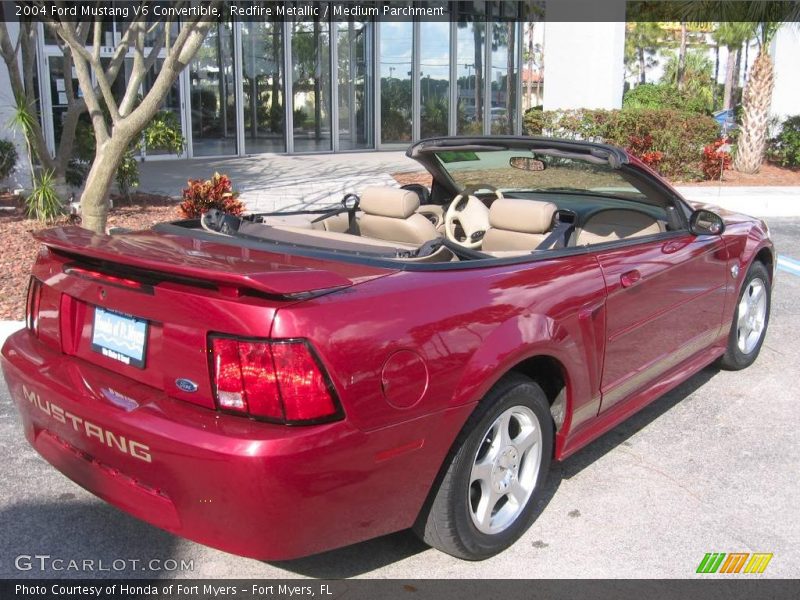 Redfire Metallic / Medium Parchment 2004 Ford Mustang V6 Convertible