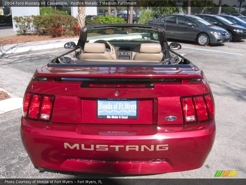 Redfire Metallic / Medium Parchment 2004 Ford Mustang V6 Convertible