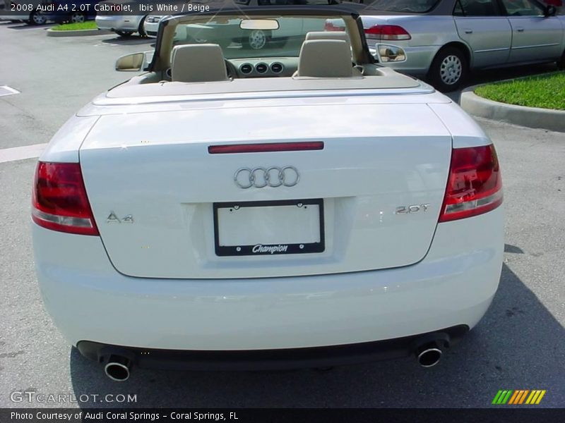 Ibis White / Beige 2008 Audi A4 2.0T Cabriolet