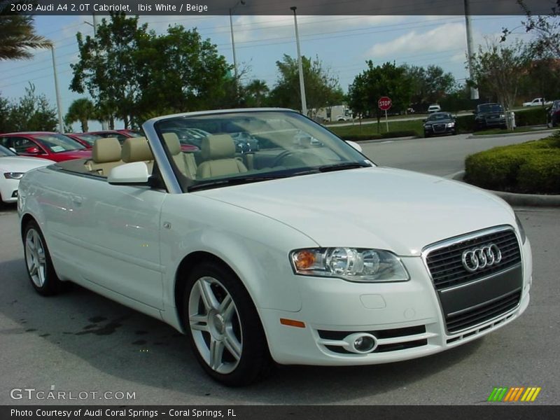 Ibis White / Beige 2008 Audi A4 2.0T Cabriolet