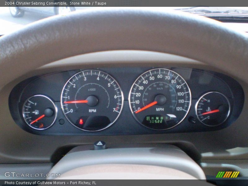 Stone White / Taupe 2004 Chrysler Sebring Convertible