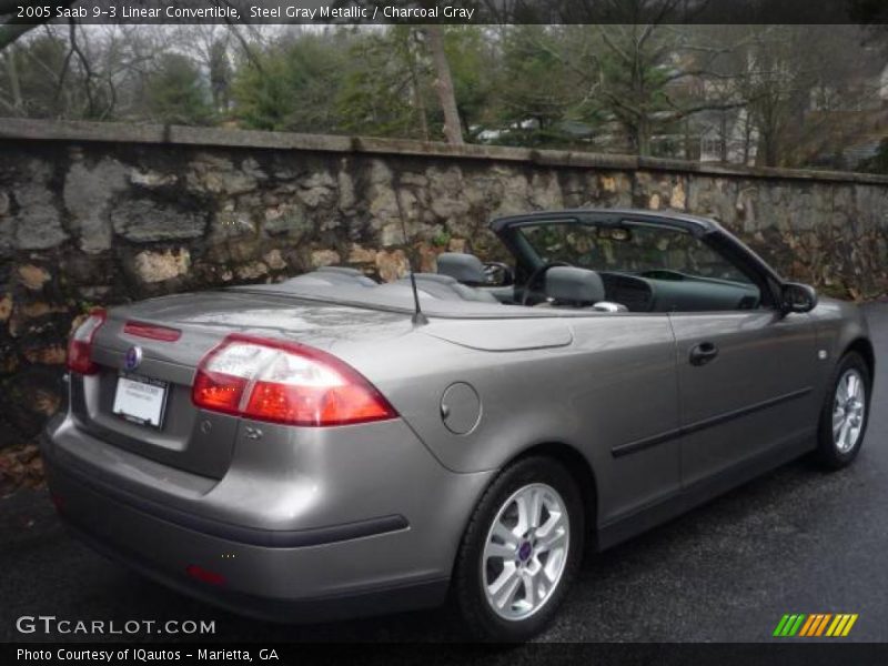 Steel Gray Metallic / Charcoal Gray 2005 Saab 9-3 Linear Convertible