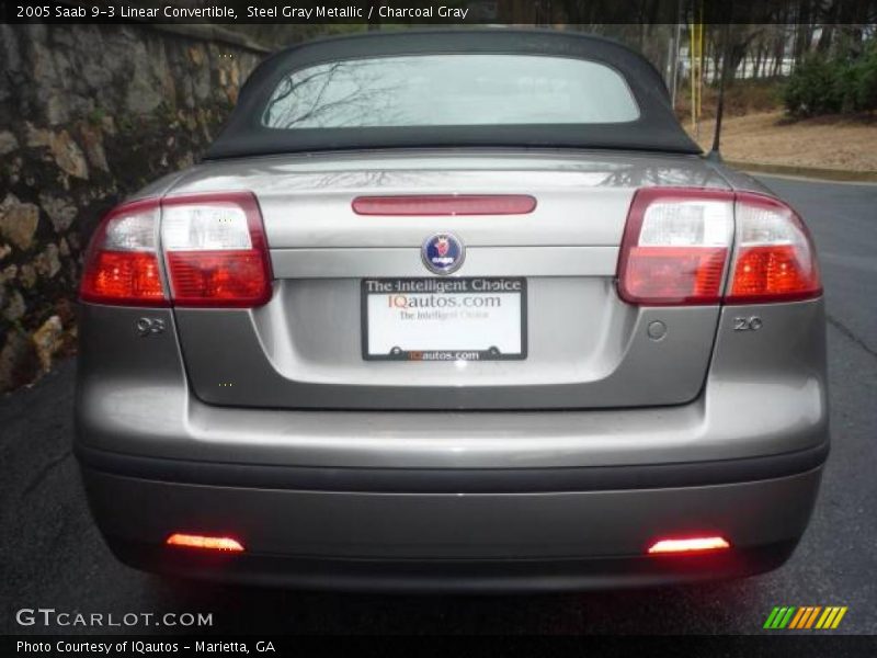 Steel Gray Metallic / Charcoal Gray 2005 Saab 9-3 Linear Convertible